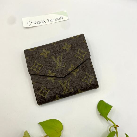 Louis Vuitton Bifold Vintage Square Elise Monogram Wallet Double Sided 0394 - Picture 3 of 12